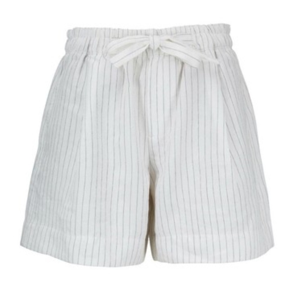 Vince pinstripe tie front shorts